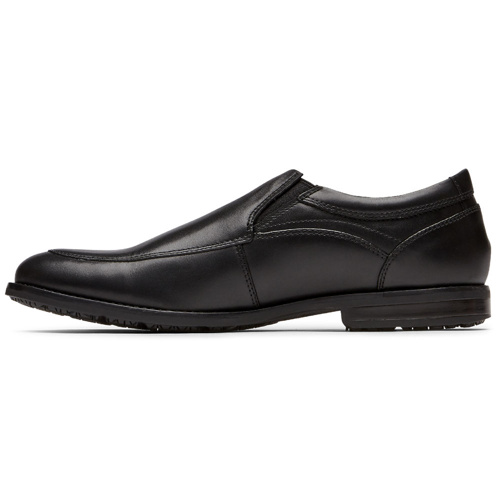 Rockport Mens Slip-On Black - Mykel - UK 657-CRTLHS